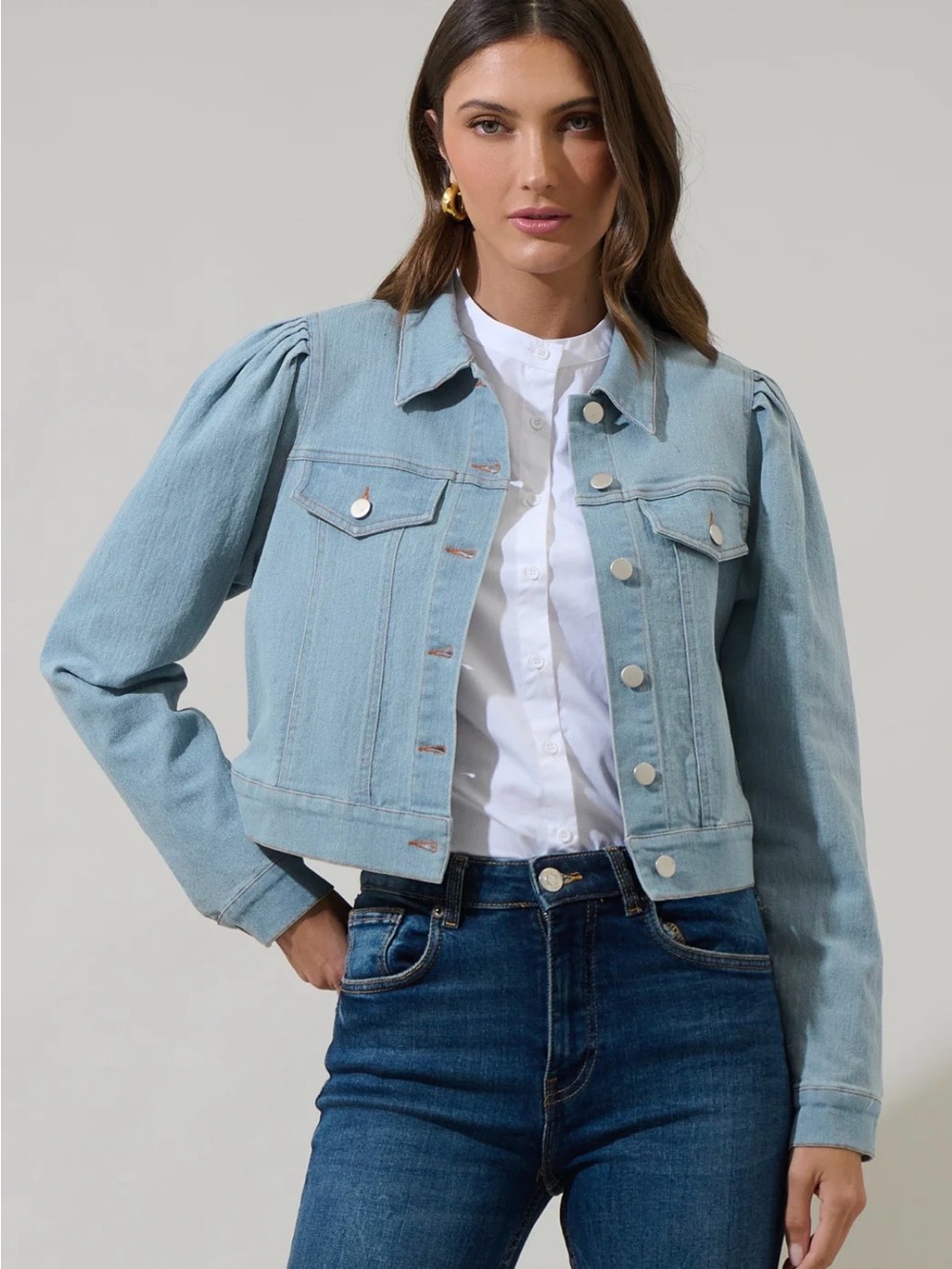 Sugarlips Light Blue Denim Jean Jacket